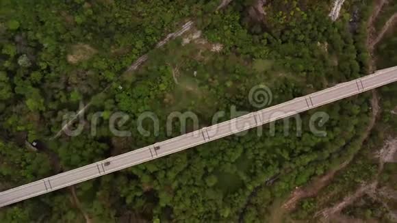在绿山谷上的桥视频的预览图