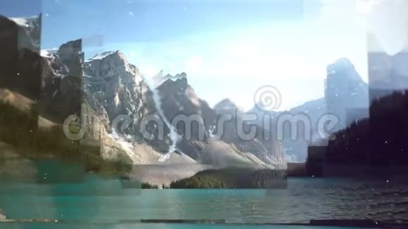 具有山脉的河流数字化视频视频的预览图