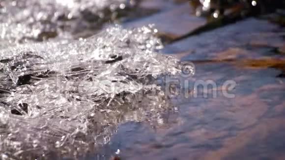 融冰及水流影像背景视频的预览图