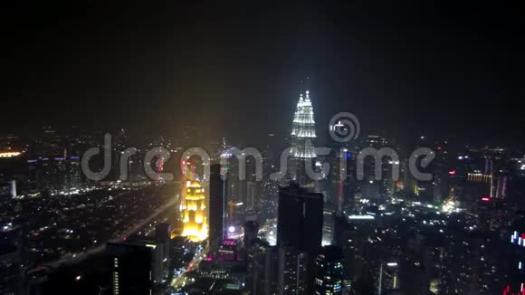 吉隆坡9月29日夜间吉隆坡城市景观视频的预览图