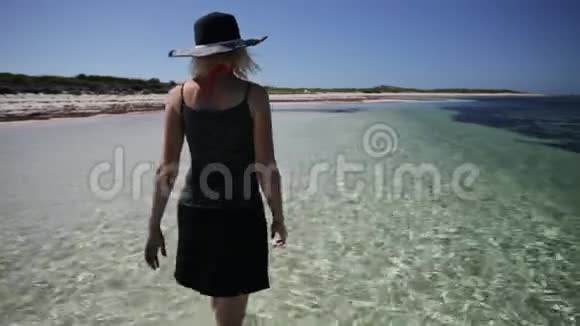 后侧在澳大利亚海滩散步视频的预览图