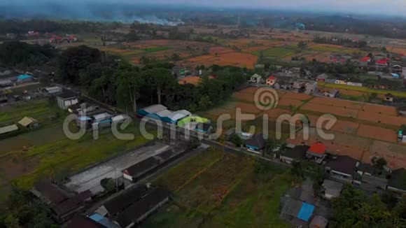 巴厘岛乌布村一个农村地区的空中射击视频的预览图