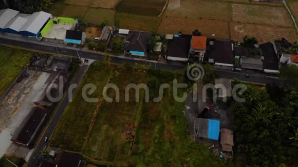 巴厘岛乌布村一个农村地区的空中射击视频的预览图
