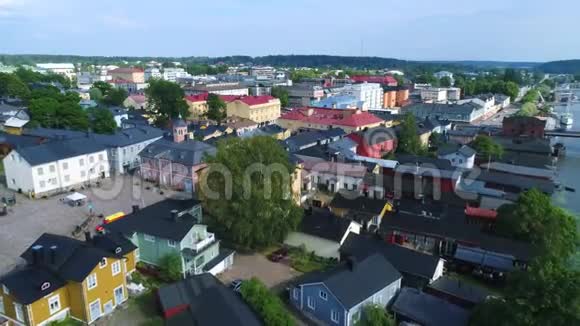 芬兰城市波沃的全景七月日芬兰视频的预览图
