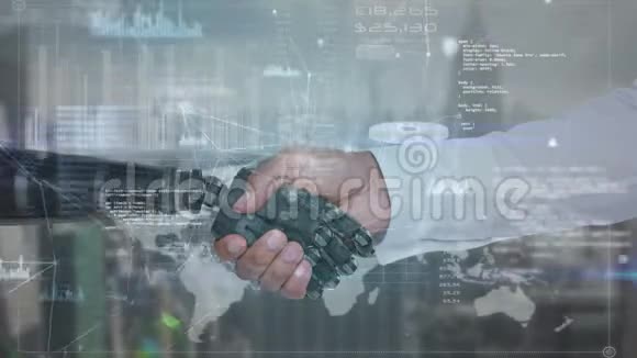 机器人和人的手臂握手视频的预览图