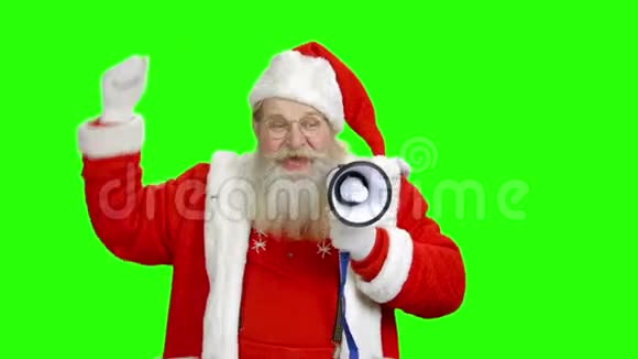 带扬声器的圣诞老人色彩鲜艳视频的预览图