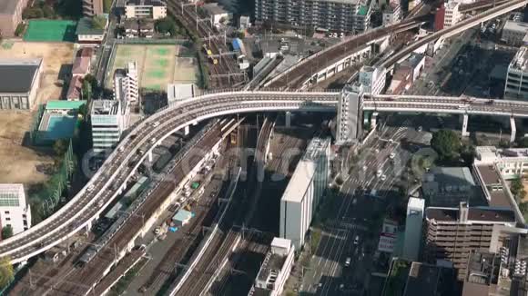日本大阪交通鸟瞰图视频的预览图