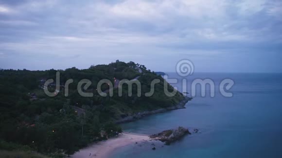 日出前热带天堂岛雅泥滩泰国普吉岛视频的预览图