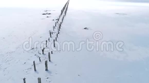 冬天的景色白雪冻僵了视频的预览图