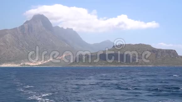 巴罗斯湖和希腊克里特岛格拉弗斯岛景观视频的预览图