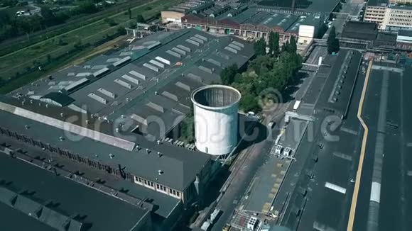 旧铸造厂的鸟瞰图视频的预览图