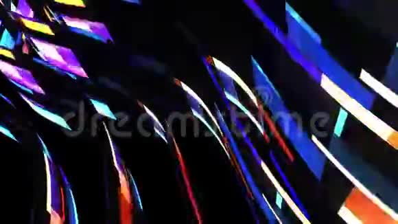 柔滑的闪光条纹织物抽象线条柔和的流动无缝环动画背景新品质动态视频的预览图