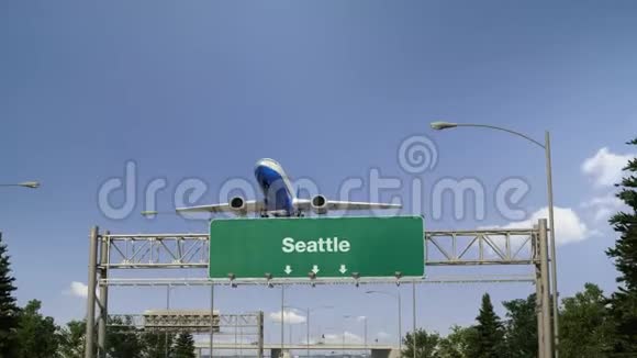 飞机起飞西雅图视频的预览图