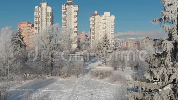 在冬天的莫斯科俄罗斯视频的预览图