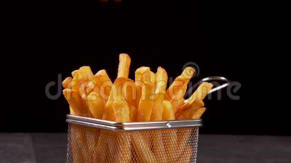 手分享美味的炸薯条相机幻灯片视频的预览图