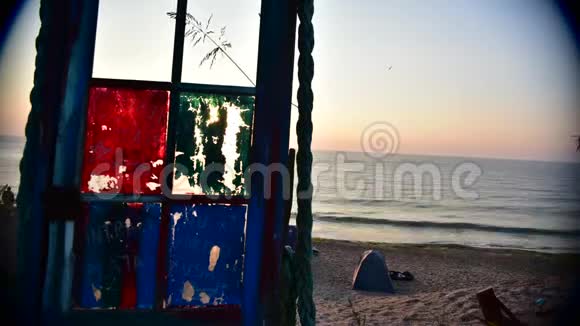 罗马尼亚海边日出的时间推移录像视频的预览图