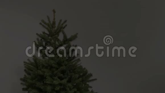 停止商业物品的移动贴上便条自我装饰圣诞树视频的预览图