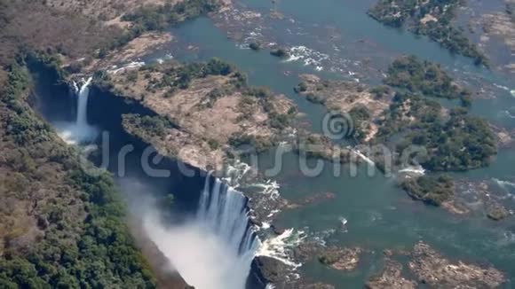 维多利亚瀑布航空景观津巴布韦视频的预览图