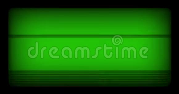 Chroma键绿色屏幕vhs背景真实闪烁模拟老式电视信号与恶劣干扰和水平线视频的预览图