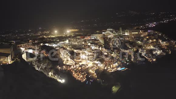 桑托里尼岛上的菲拉镇视频的预览图