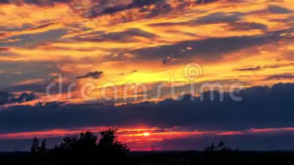 时光流逝德国的夕阳与飞云视频的预览图