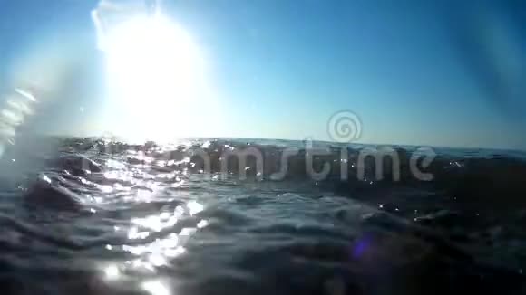 海浪在镜头上翻滚视频的预览图