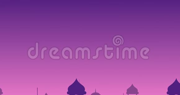 用清真寺和月亮和星星的灯笼迎接2019年的光明穆巴拉克视频的预览图