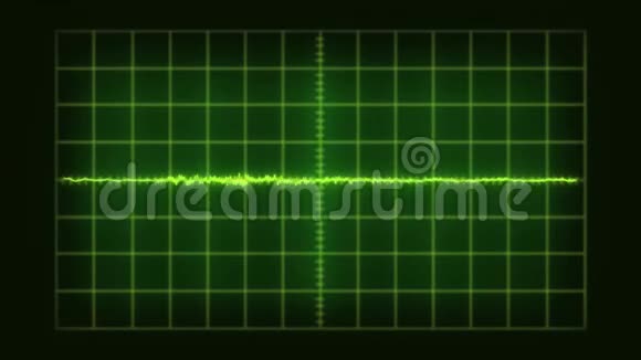 在发光复古CRT示波器上显示的音频波形视频的预览图