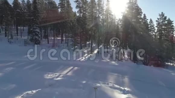 树木后面的冰湖视频的预览图