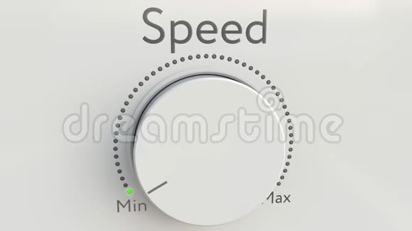 旋转白色高科技旋钮速度从最小到最大视频的预览图