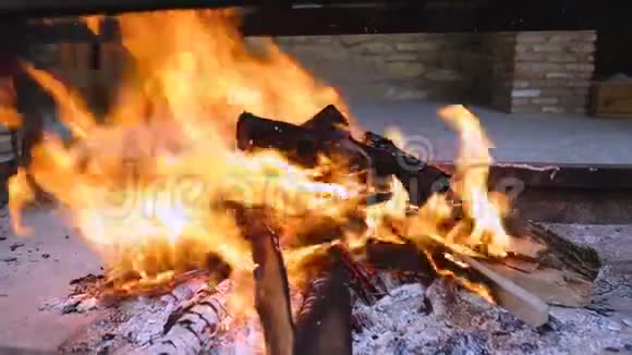 庭院壁炉和家庭野营室外消防安全视频的预览图