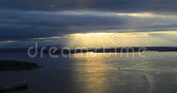 西雅图普吉特湾黄昏4K视频的预览图