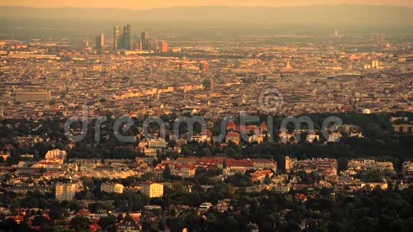 维也纳全景奥地利欧洲维也纳日落视频的预览图