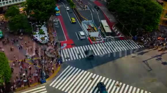 东京大角广拍石布亚十字路口的时间推移视频的预览图