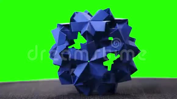 蓝色折纸尖球博览会视频的预览图