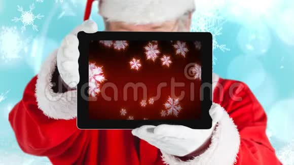圣诞老人用雪花片视频的预览图