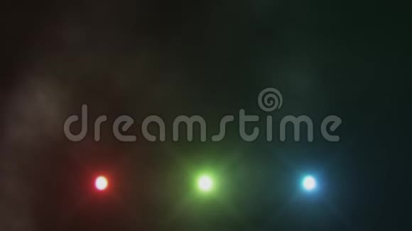 彩色三层舞台灯光下和烟雾VJ循环背景V2视频的预览图