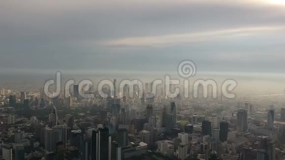 曼谷城市的空中拍摄视频的预览图