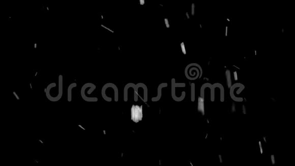 冬天的雪花飘落在黑色的背景下视频的预览图