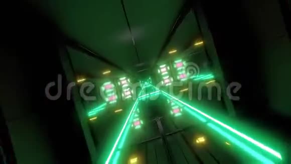 旋转空间隧道走廊vj循环无限三维插图视频的预览图