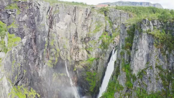 空中飞行福林斯福森瀑布挪威霍达兰视频的预览图
