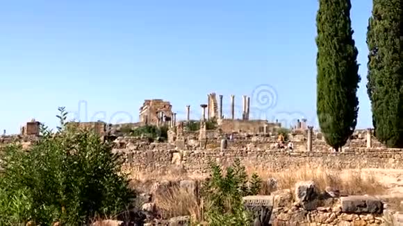 古罗马遗址位于联合国教科文组织古遗址伏尔比利斯视频的预览图