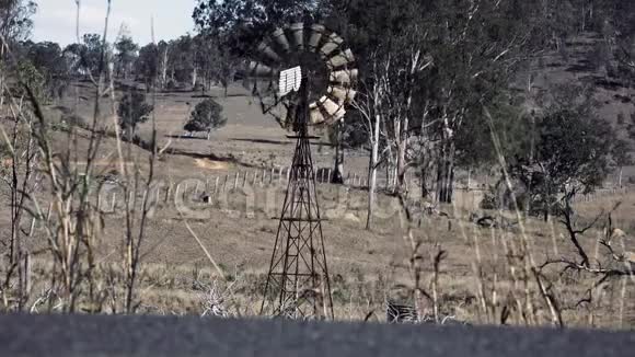 昆士兰乡村的乡村风车视频的预览图