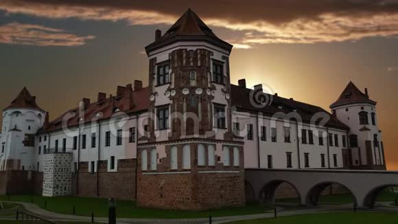 白俄罗斯中世纪城堡视频的预览图