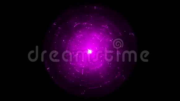 轨道或高能粒子围绕着一个核量子力学反物质磁场奇异引力波视频的预览图