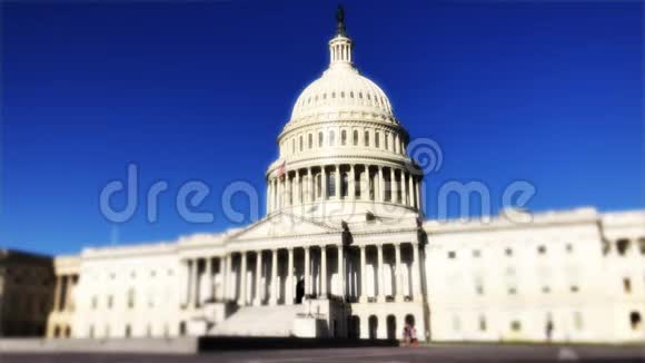 美国国会大厦上午时间视频的预览图