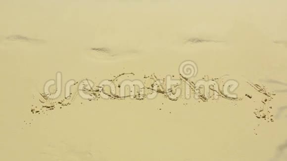 沙子上的空位标志视频的预览图