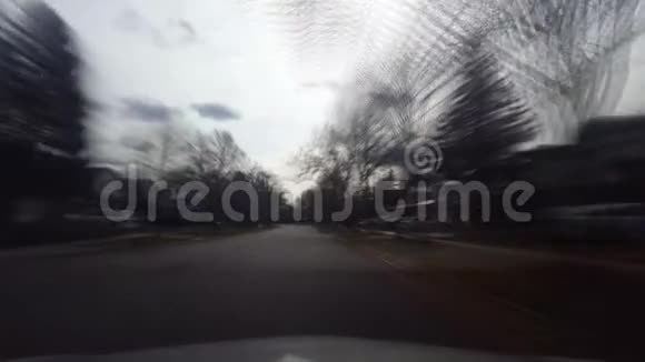 利用运动模糊效应驾驶住宅小区视频的预览图