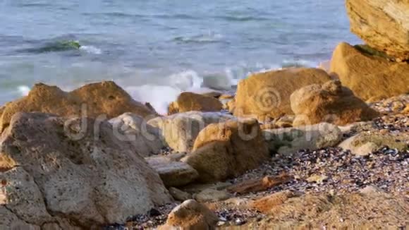 石滩上的小冲浪视频的预览图
