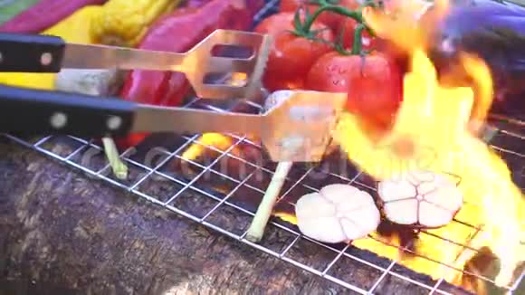 带火的漂亮烤菜视频的预览图